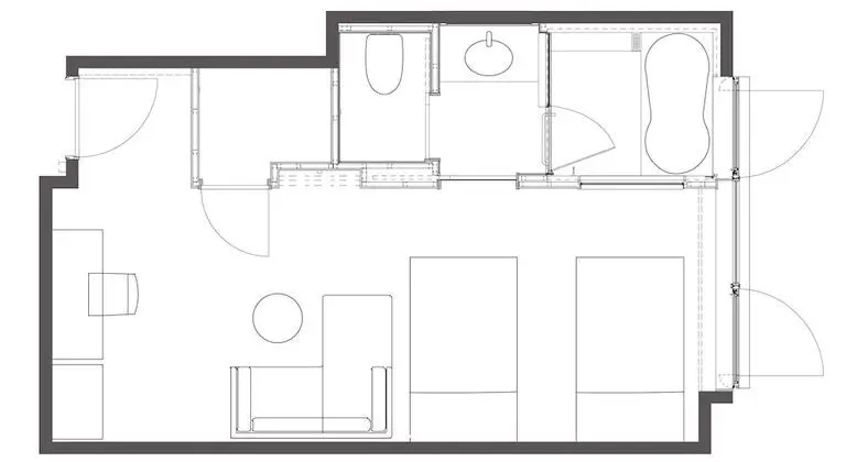 İki Ayrı Yataklı Oda, Sigara İçilmez (Bay Side View Bath, 6-10F)