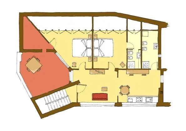 Business İki Ayrı Yataklı Oda, Özel Banyo (Mansarda Terrazza)