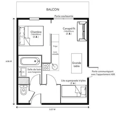 Superior Apart Daire, 1 Yatak Odası, Balkon, Dağ Yamacı