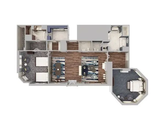 Süit, 2 Yatak Odası, Okyanusa Sıfır