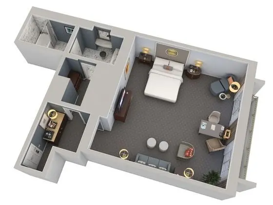 Junior Süit, 1 En Büyük (King) Boy Yatak ve Çekyat, Balkon, Marina Manzaralı (Balcony)