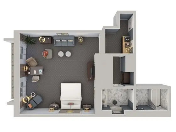 Junior Süit, 1 En Büyük (King) Boy Yatak ve Çekyat, Balkon, Marina Manzaralı (Balcony)