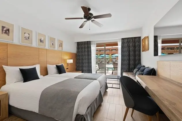 Tek Büyük Yataklı Oda, Teras, Bahçe Manzaralı (Swim-up)