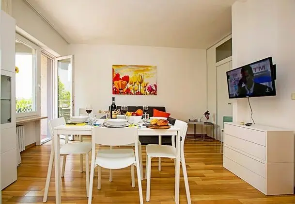 Family Apart Daire, 1 Çift Kişilik Yatak ve Çekyat, Bahçeli (Riva Lago e Spiaggia  Apartment 2)