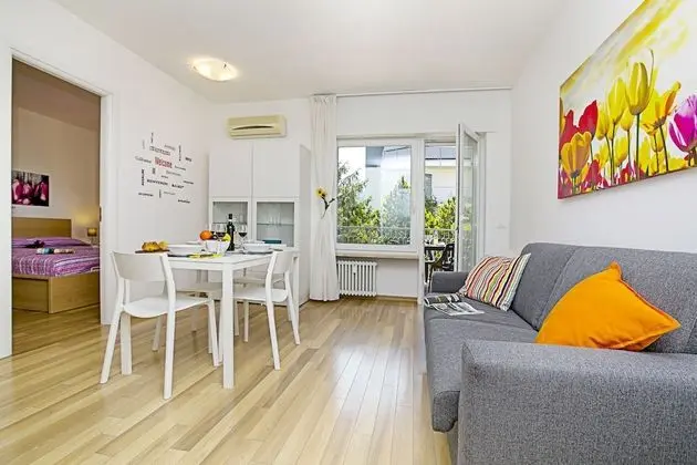 Family Apart Daire, 1 Çift Kişilik Yatak ve Çekyat, Bahçeli (Riva Lago e Spiaggia  Apartment 2)