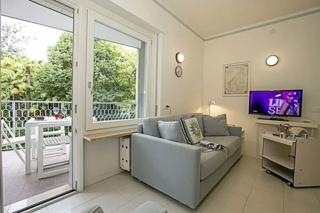 Family Apart Daire, 1 Çift Kişilik Yatak ve Çekyat, Bahçeli (Riva Lago e Spiaggia Apartment 3)