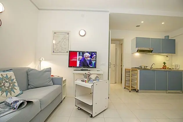 Family Apart Daire, 1 Çift Kişilik Yatak ve Çekyat, Bahçeli (Riva Lago e Spiaggia Apartment 3)