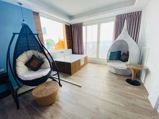 Deluxe Tek Büyük Yataklı Oda, 1 Çift Kişilik Yatak, Balkon, Okyanus Manzaralı