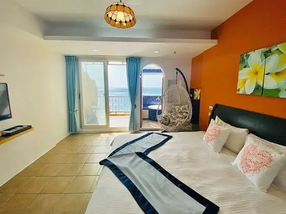 Deluxe Tek Büyük Yataklı Oda, 1 Çift Kişilik Yatak, Balkon, Okyanus Manzaralı