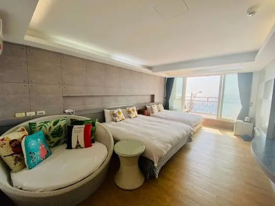 Family Dört Kişilik Oda, 2 Çift Kişilik Yatak, Balkon, Okyanus Manzaralı