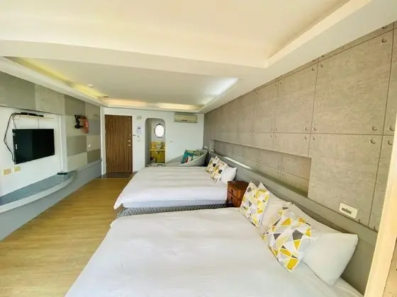 Family Dört Kişilik Oda, 2 Çift Kişilik Yatak, Balkon, Okyanus Manzaralı