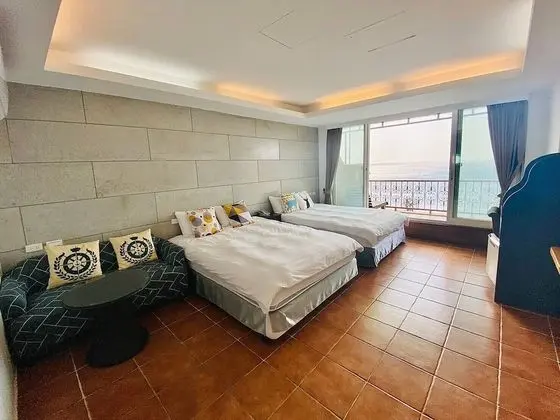 Family Dört Kişilik Oda, 2 Çift Kişilik Yatak, Balkon, Okyanus Manzaralı