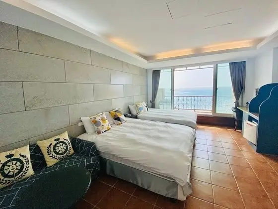 Family Dört Kişilik Oda, 2 Çift Kişilik Yatak, Balkon, Okyanus Manzaralı