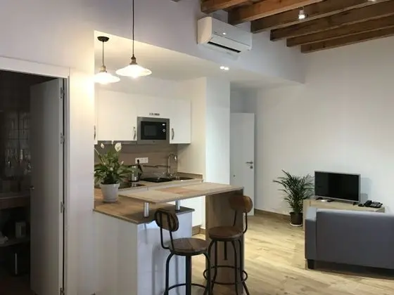 Studio With Queen Bed and Balconies