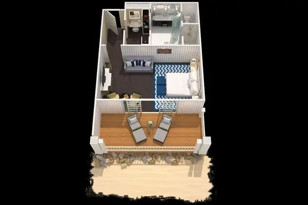 Stüdyo, 1 En Büyük (King) Boy Yatak, Plaj Manzaralı (Beach House)
