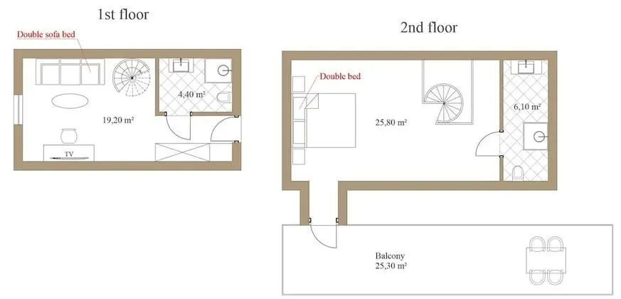 Two floors Suite with terrace