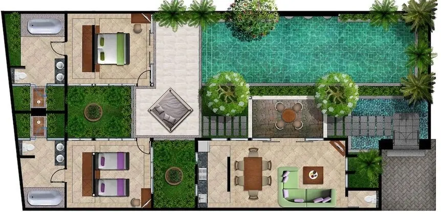 Two Bedroom Pool Villa - Melati