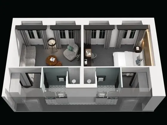 Junior Oda, Manzaralı