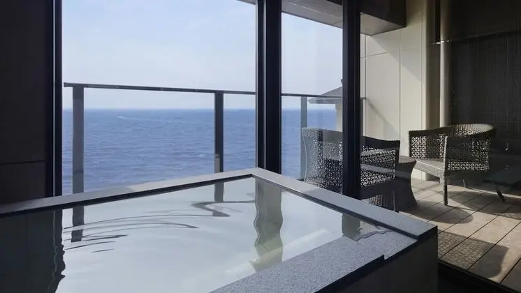 Deluxe Oda, Teras, Okyanus Manzaralı (Open Air Bath)