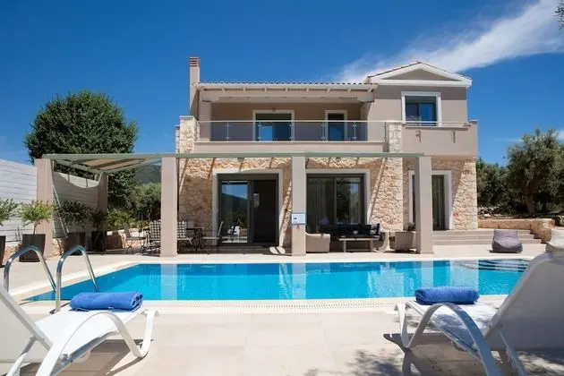 Superior Villa, 3 Yatak Odası, Kişiye Özel Havuzlu, Deniz Manzaralı (Evangelia)