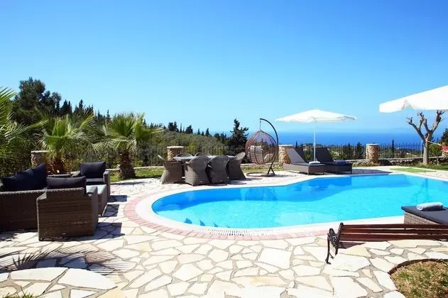 Family Villa, 3 Yatak Odası, Kişiye Özel Havuzlu, Deniz Manzaralı (Thanasis)