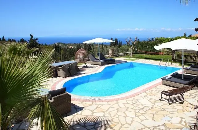 Family Villa, 3 Yatak Odası, Kişiye Özel Havuzlu, Deniz Manzaralı (Thanasis)