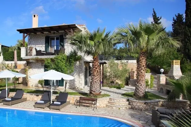 Family Villa, 3 Yatak Odası, Kişiye Özel Havuzlu, Deniz Manzaralı (Thanasis)