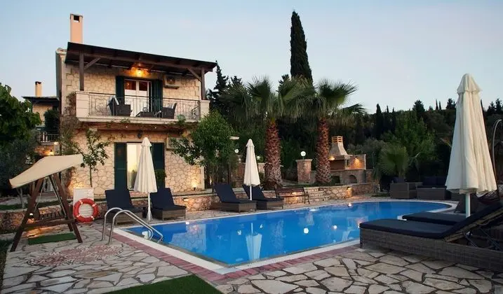 Family Villa, 3 Yatak Odası, Kişiye Özel Havuzlu, Deniz Manzaralı (Thanasis)
