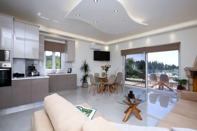 Family Villa, 3 Yatak Odası, Kişiye Özel Havuzlu, Deniz Manzaralı (Thanasis)