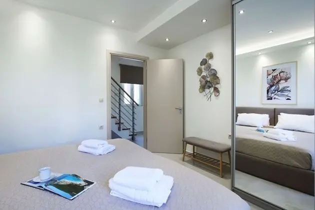 Family Villa, 3 Yatak Odası, Kişiye Özel Havuzlu, Deniz Manzaralı (Thanasis)