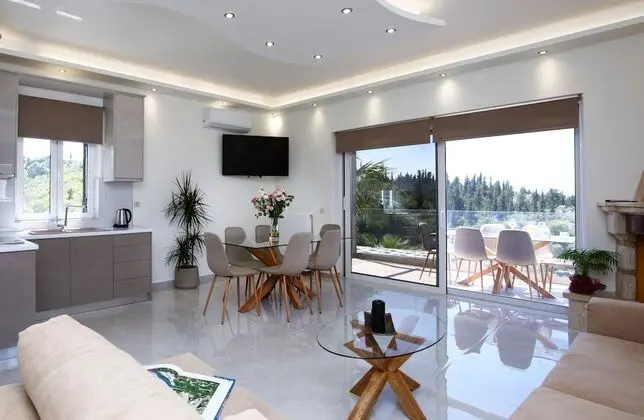 Family Villa, 3 Yatak Odası, Kişiye Özel Havuzlu, Deniz Manzaralı (Thanasis)