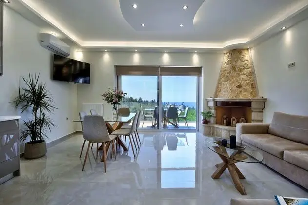 Family Villa, 3 Yatak Odası, Kişiye Özel Havuzlu, Deniz Manzaralı (Thanasis)