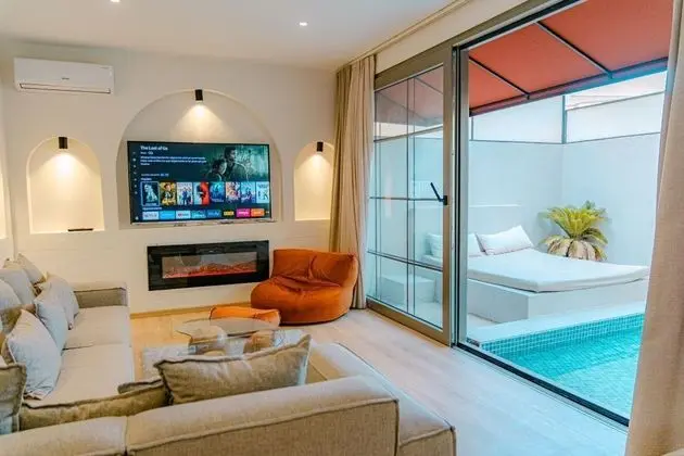 King Suite, Havuz ve Bahçe Manzaralı, Isıtmalı Özel Havuzlu