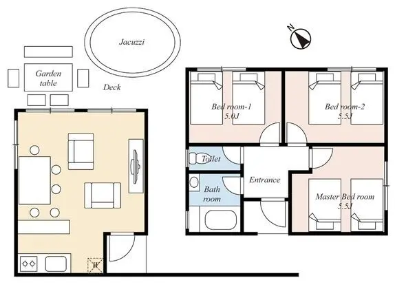 Deluxe Villa, Okyanus Manzaralı (Pool)