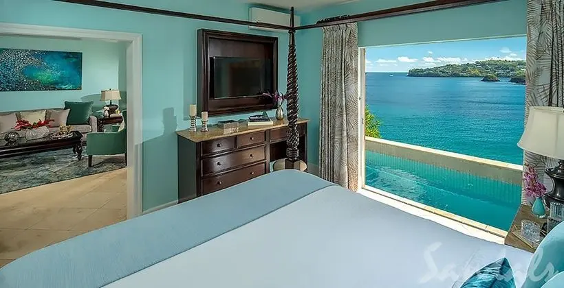 Honeymoon Villa, 1 Yatak Odası, Okyanus Manzaralı (Sunset Bluff Butler Villa Suite)
