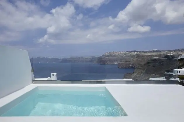 Deluxe Double Room, Caldera View, External Tub