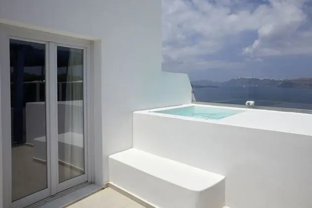 Deluxe Double Room, Caldera View, External Tub