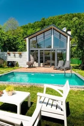 Superior Bungalow 2+1, Dağ veya Havuz Manzaralı, Isıtmalı Özel Havuzlu