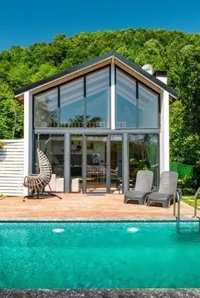 Superior Bungalow 2+1, Dağ veya Havuz Manzaralı, Isıtmalı Özel Havuzlu