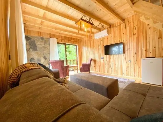 Dubleks Jakuzili Şömineli Bungalov