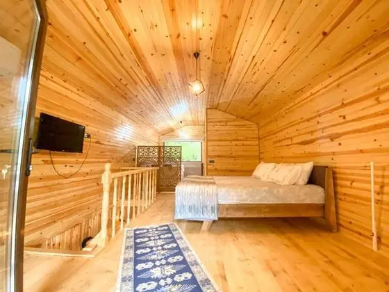 Dubleks Jakuzili Şömineli Bungalov