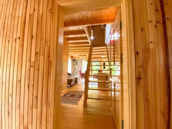 Dubleks Jakuzili Şömineli Bungalov