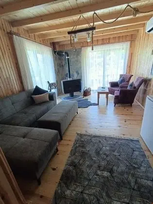 Dubleks Jakuzili Şömineli Bungalov