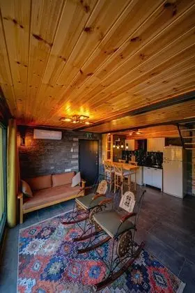 Jakuzili Şömineli Bungalow,Dağ Manzaralı,Isıtmalı Özel Havuzlu