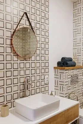 Design Apart Daire, 1 Büyük (Queen) Boy Yatak ve Çekyat, Sigara İçilmez, Şehir Manzaralı
