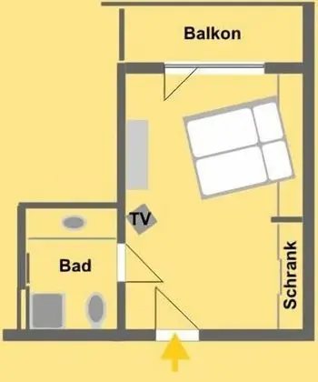 Comfort Büyük Yataklı Tek Kişilik Oda, Balkon