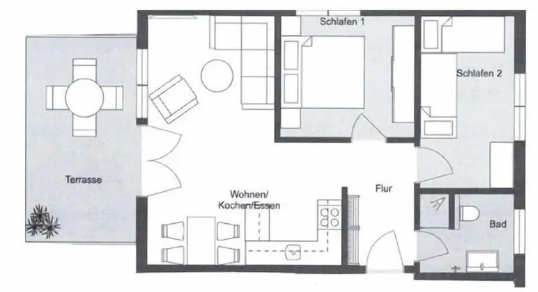 Deluxe Apart Daire, Teras (incl. 130 EUR cleaning fee)