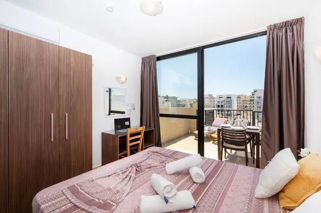 Standard Apart Daire, 1 Yatak Odası, Kısmi Deniz Manzarası