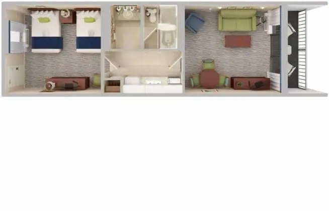 Junior Süit, Kısmi Deniz Manzarası (1 Murphy Bed or 1 Sofa Bed)