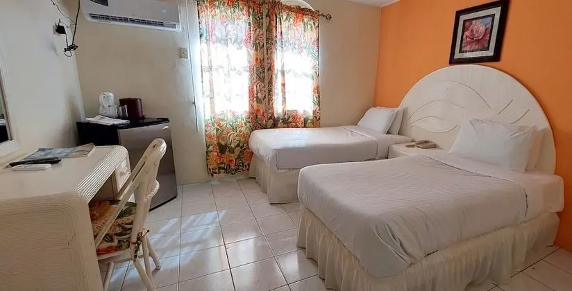 Oda, 2 Tek Kişilik Yatak, Buzdolabı, Avlu